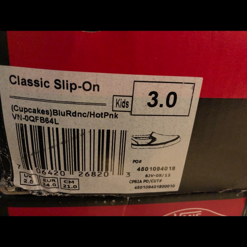 Vans Cupcake Slip On Sneakers Size 3 Youth - Picture 5 of 5